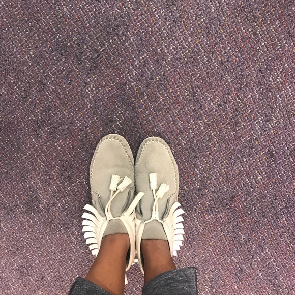 Rag & Bone Suede Moccasin Booties | Size 8 | Luxe Fringe Detail - Picture 5 of 5